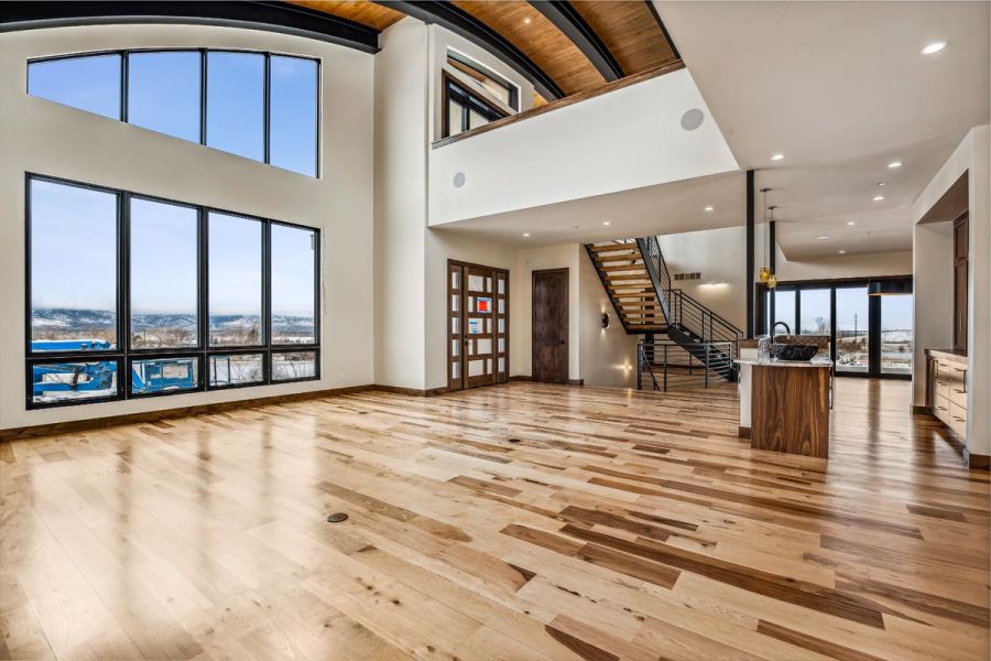 Living room in Custom home on S 68th