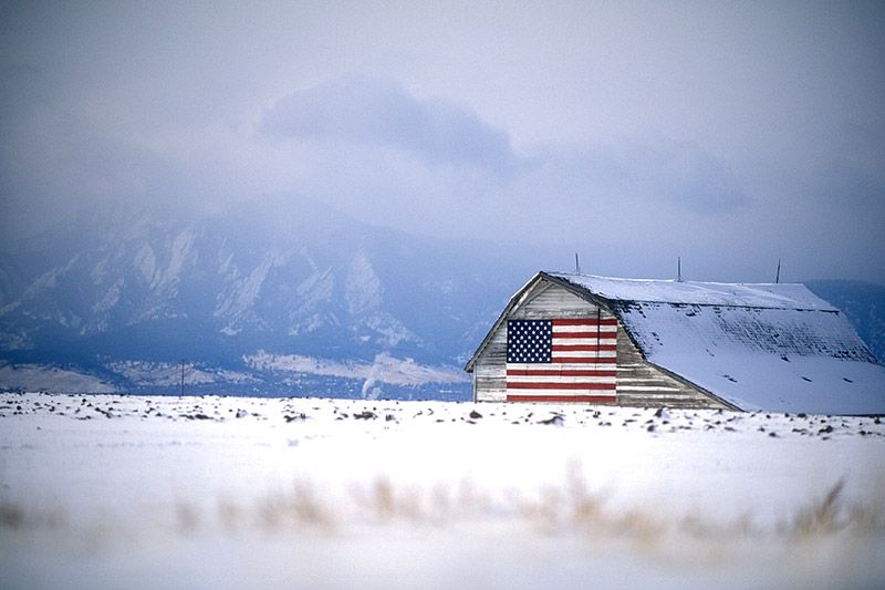 Barn with view of the foothills