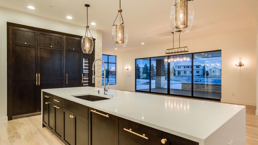 Kitchen Island and Dining Area