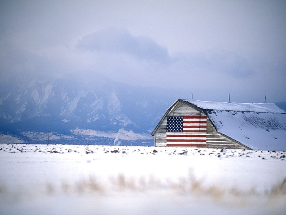 Barn with view of the foothills