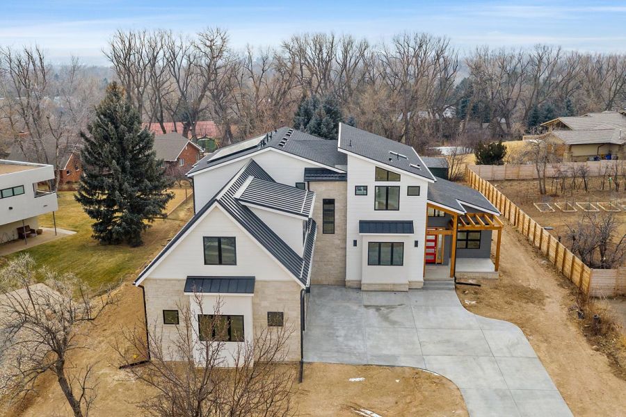 Aerial View of Norwood Custom Home