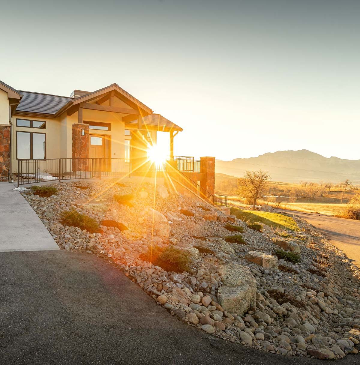 Sunset and views from a Sopris built home