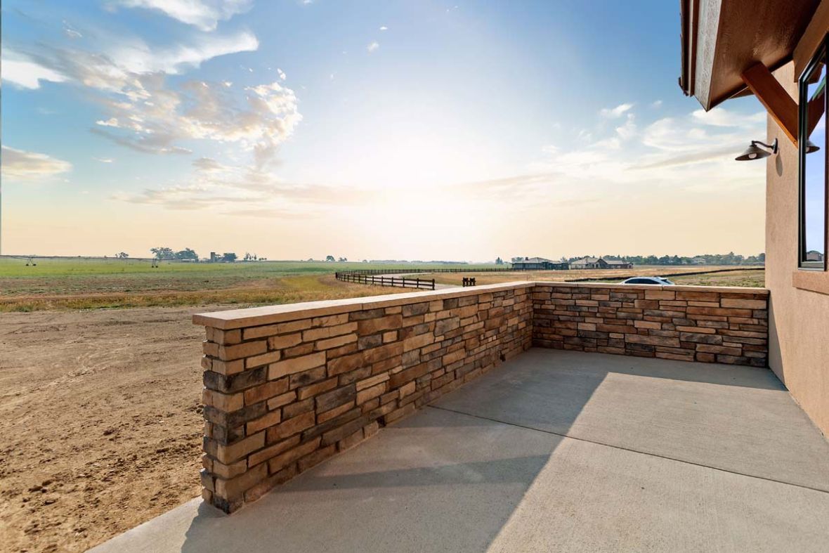 Patio with view at The Farm at Woodridge