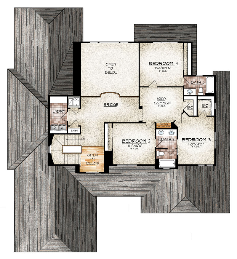 paonia model upper level floor plan by sopris homes