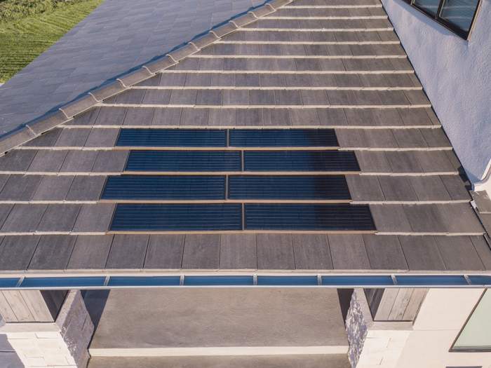 Apollo solar tile on a custom home